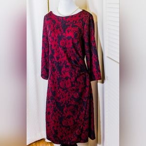 Talbots Red And Black Dress